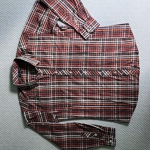 Jared Lang Checkered Plaid button up shirt L Made in Turkey